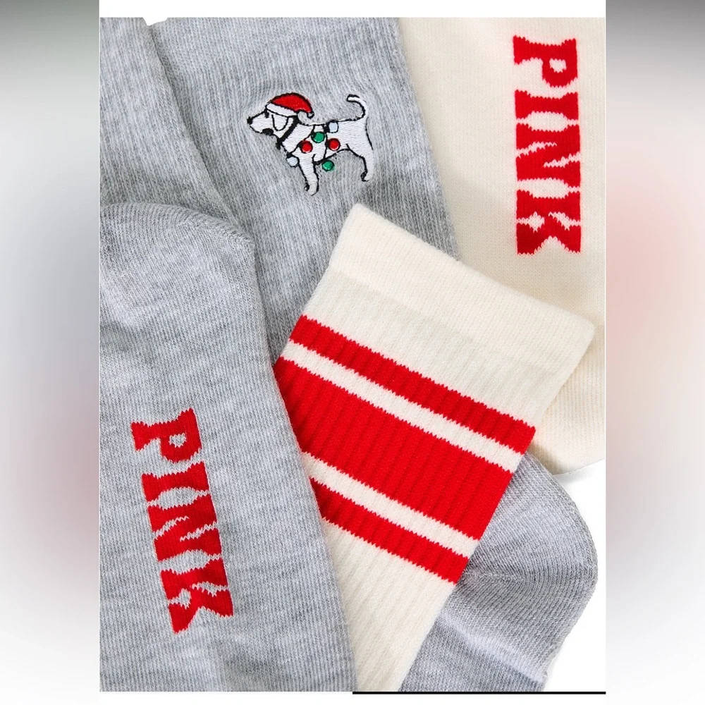 PINK Victoria’s Secret 2-Pack Crew Socks